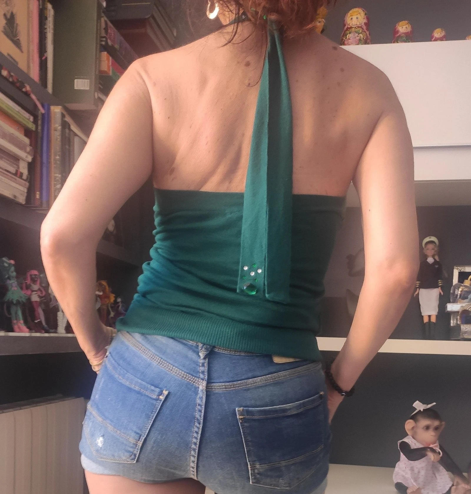 Mango top with rhinestones – photo 5
